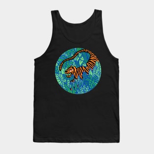 Tiger in the jungle Tank Top